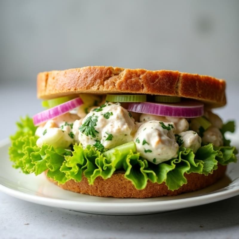 Creamy Fresh Herb Chicken Salad Sandwich
