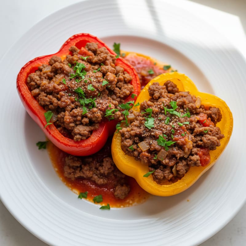 Ground Beef Stuffed Bell Peppers