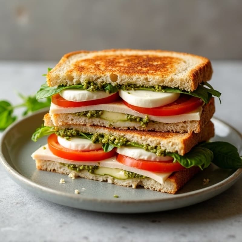 Crispy Turkey Pesto Panini