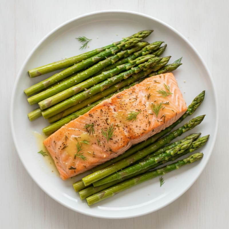 Herb-Roasted Salmon with Asparagus Spears