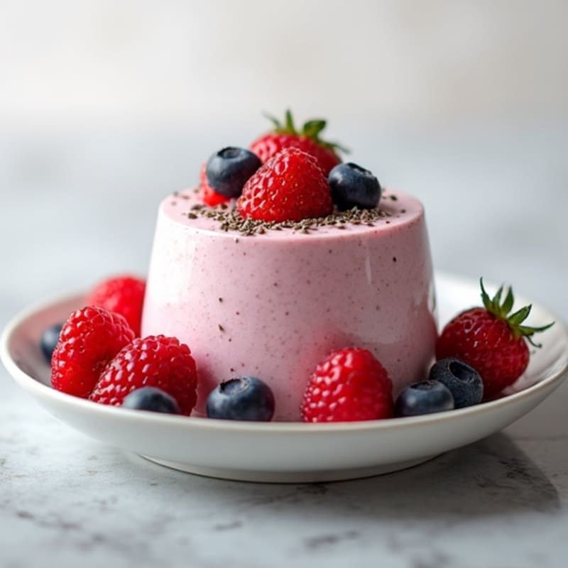 Silky Greek Yogurt Protein Mousse with Berries