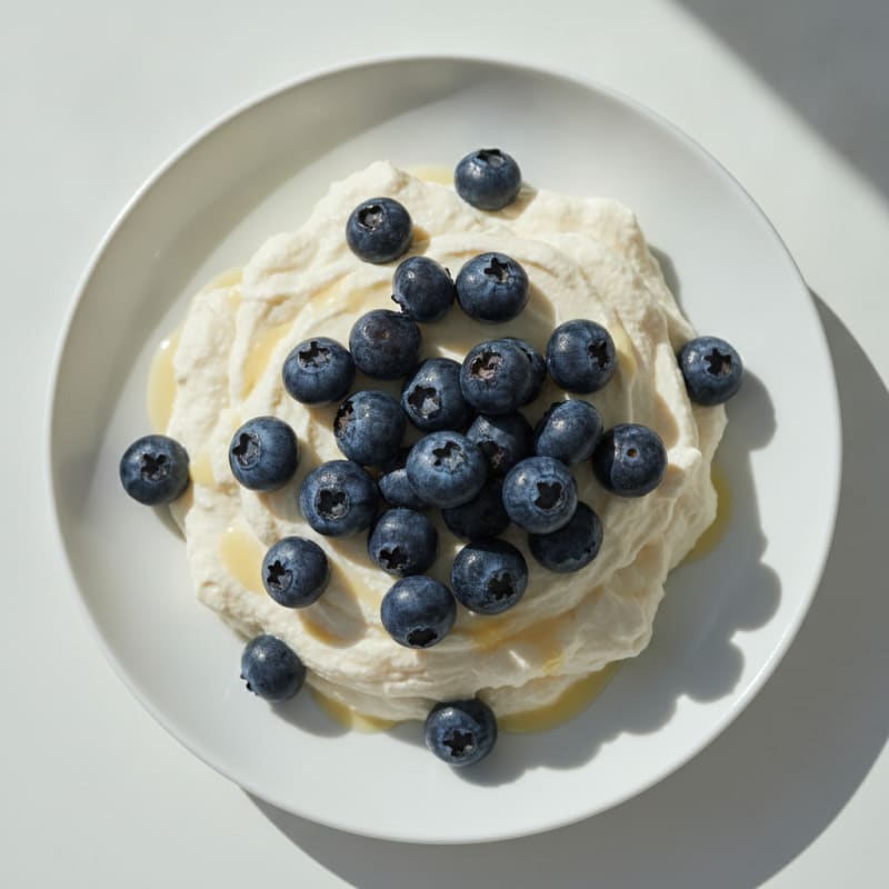 Silky Tofu Protein Pudding with Blueberries