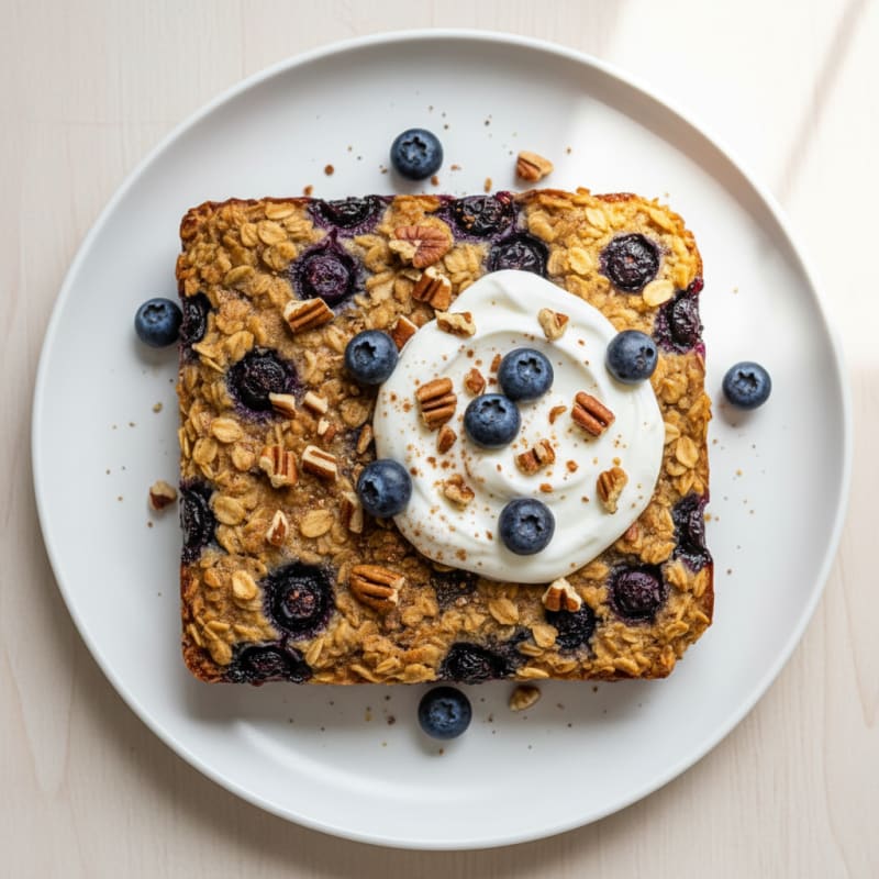Blueberry Pecan Baked Oatmeal