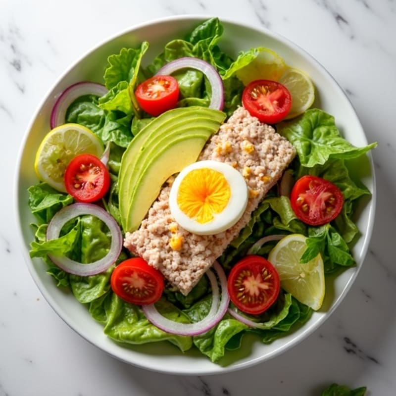 Creamy Avocado Tuna Salad with Crisp Greens