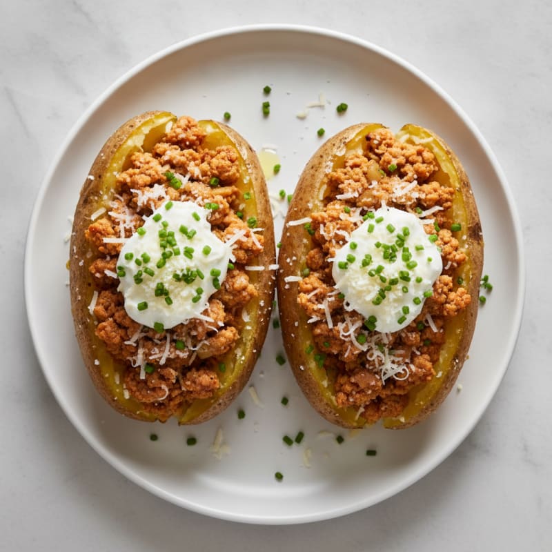 Hearty Loaded Baked Potatoes with Chives