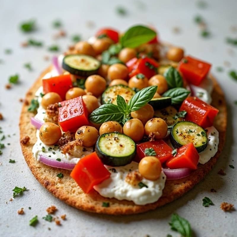 Herb-Roasted Vegetable and Goat Cheese Flatbread