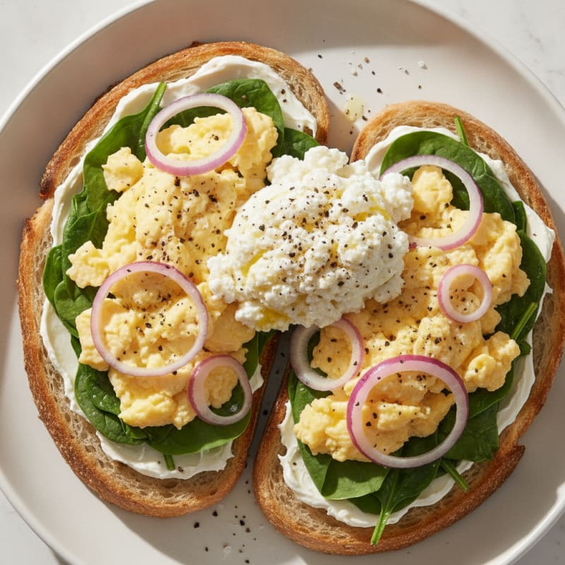 Savory Cottage Cheese Egg Toast