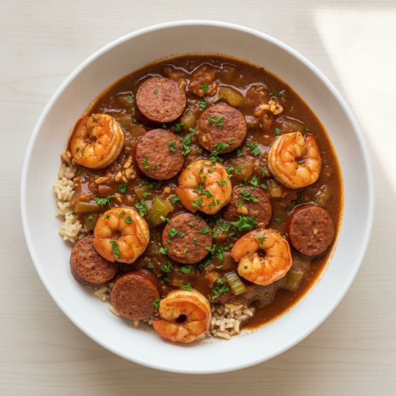 Classic Seafood and Sausage Gumbo