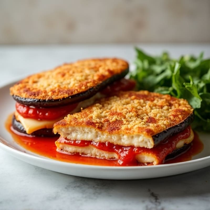 Crispy Baked Eggplant Parmesan Melts