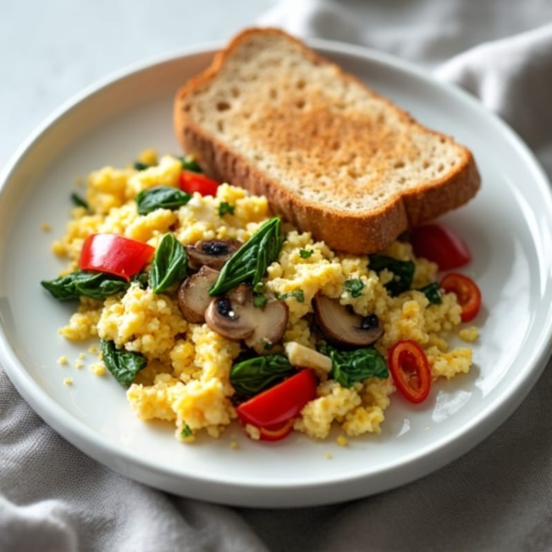 Quick Protein-Packed Egg White Veggie Scramble