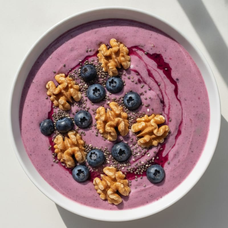 Silky Tofu and Berry Protein Smoothie Bowl