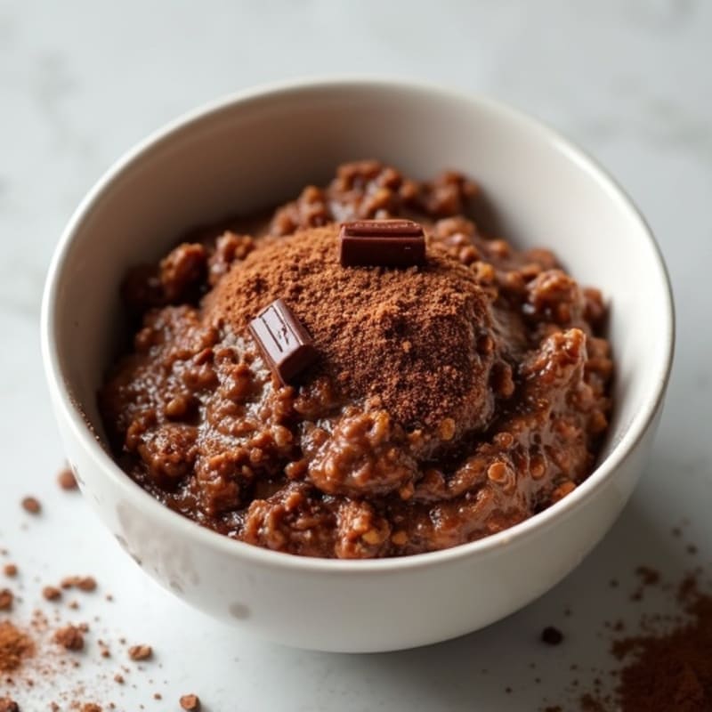 Creamy Dark Chocolate Protein Oatmeal