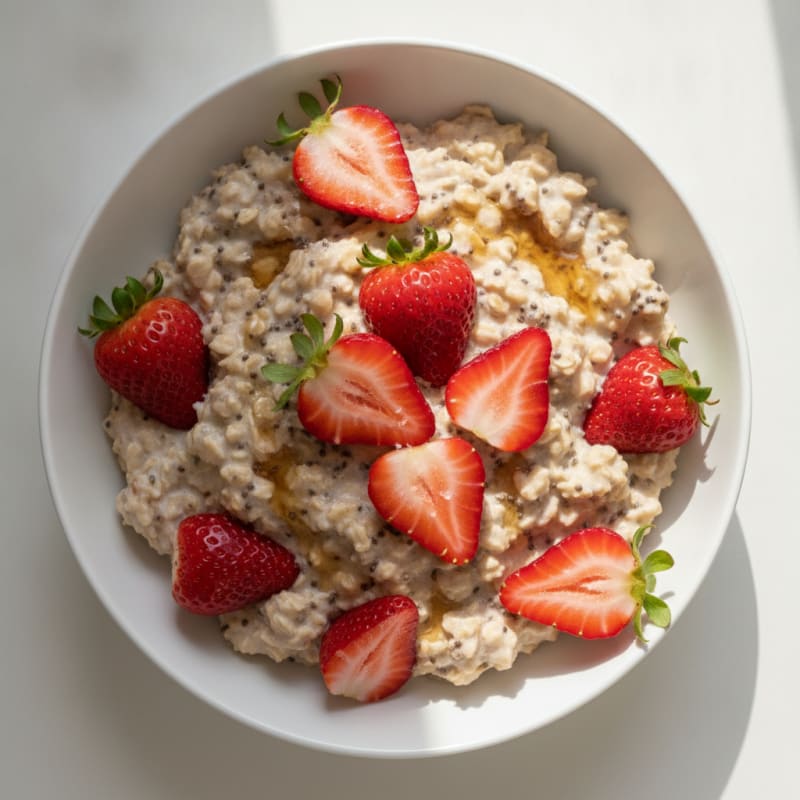 Strawberry Shortcake Overnight Oats
