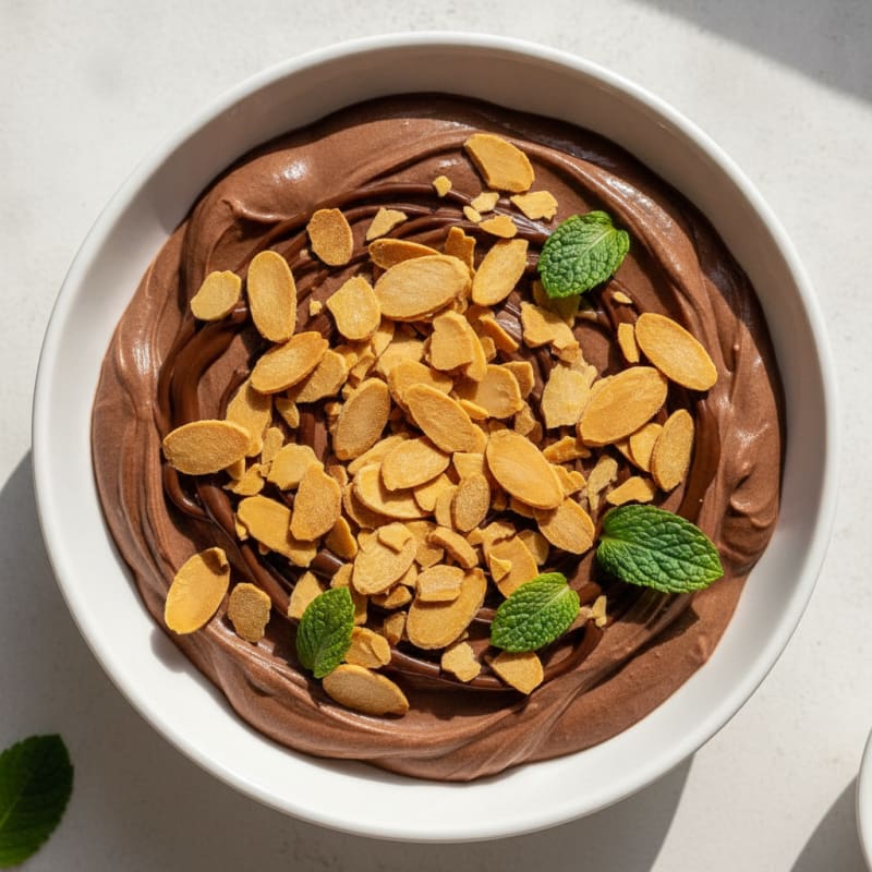 High-Protein Chocolate Almond Yogurt Bowl