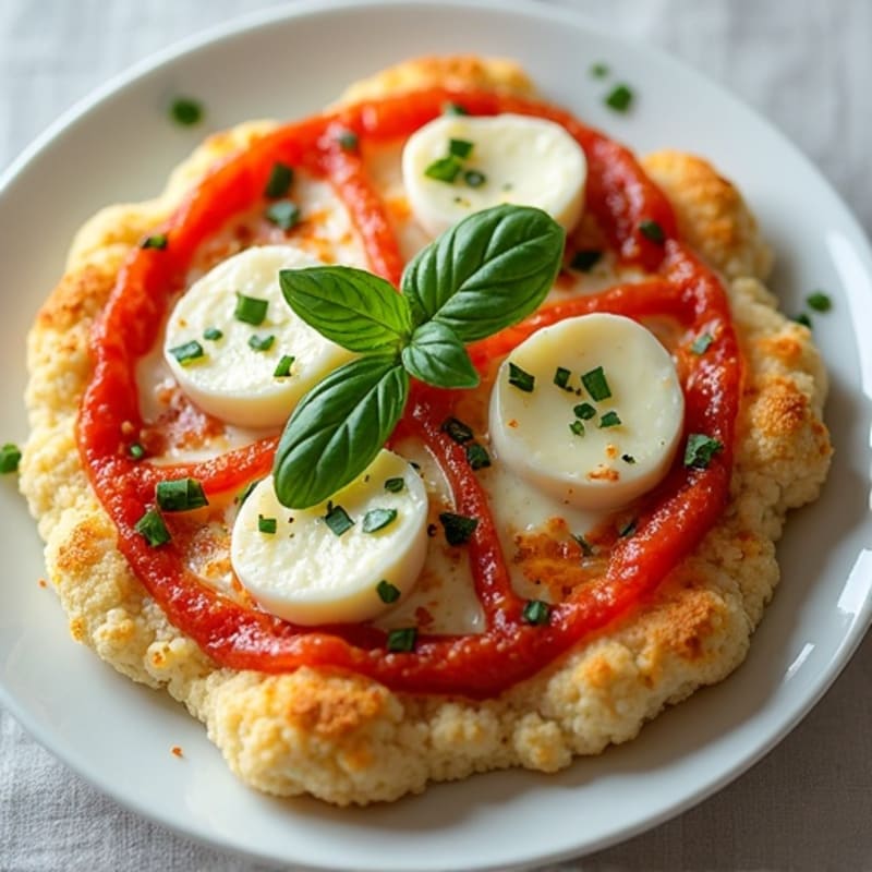 Crispy Cauliflower Crust Pizza with Fresh Herbs
