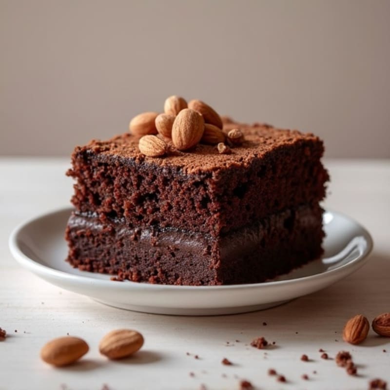 Dark Chocolate Protein Brownie Cake