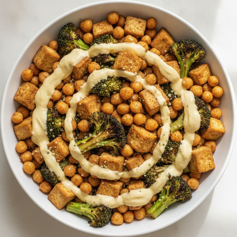 Roasted Vegetable and Chickpea Bowl