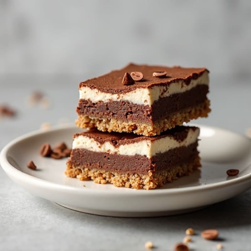 Protein-Packed Greek Yogurt Chocolate Cheesecake Bars