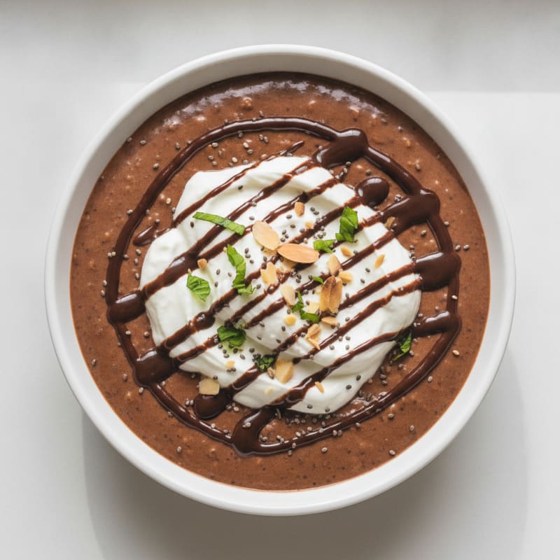 Silky Chocolate Protein Pudding with Greek Yogurt