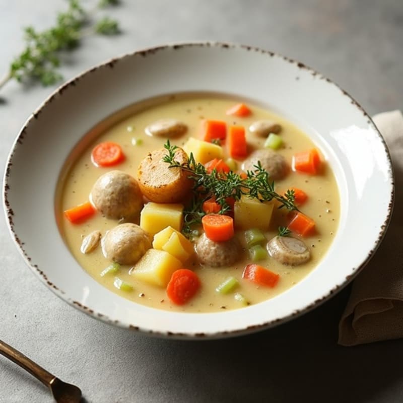 Hearty Creamy Clam and Vegetable Chowder