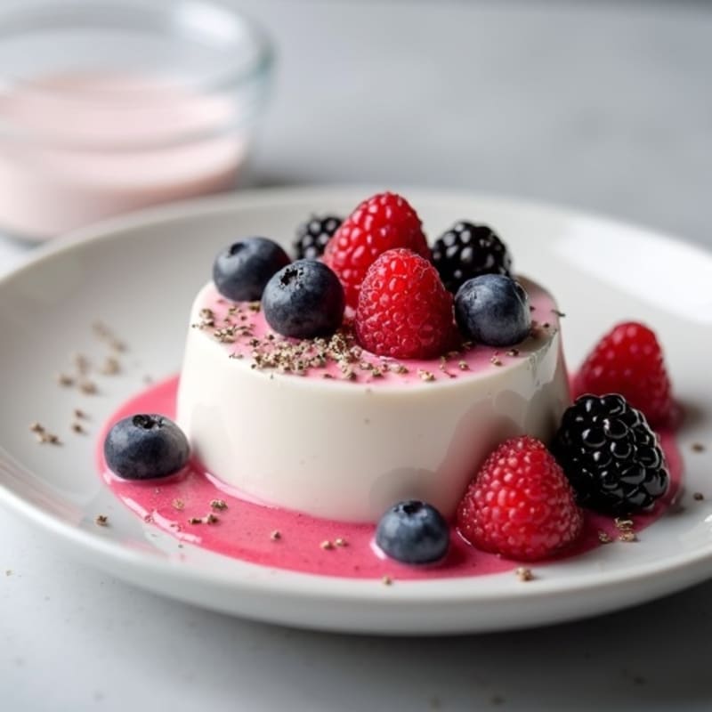 Silky Greek Yogurt Protein Pudding with Berries