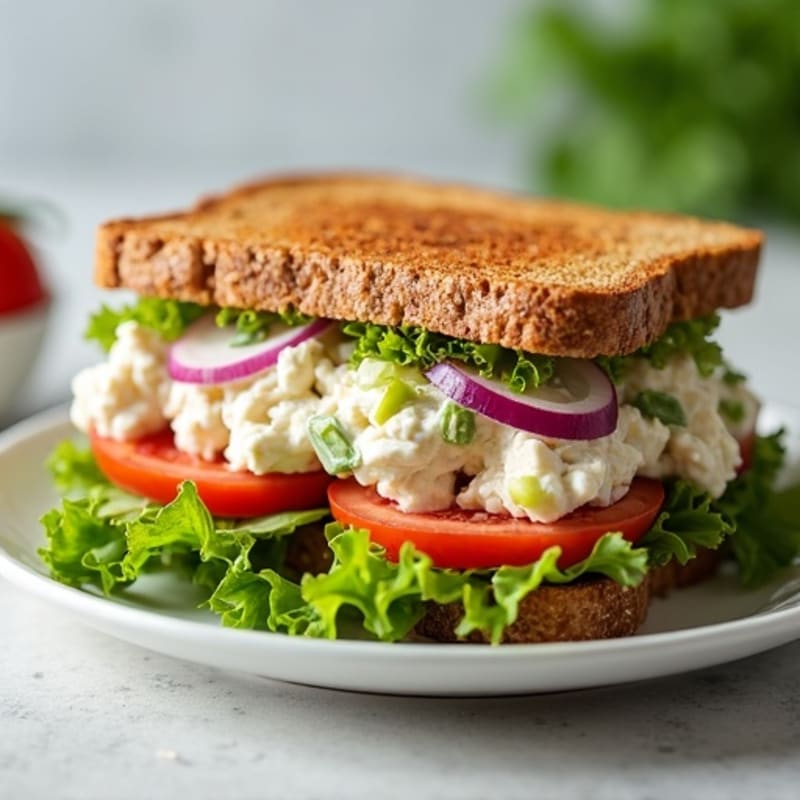 Greek Yogurt Chicken Salad Club Sandwich