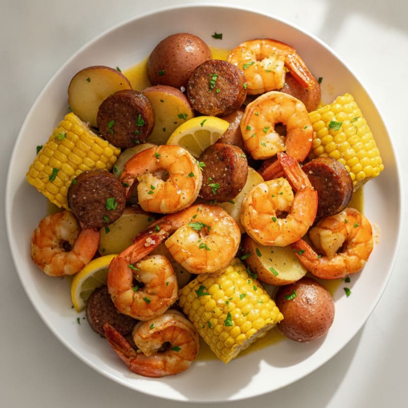 Classic Seafood Boil with Garlic Butter