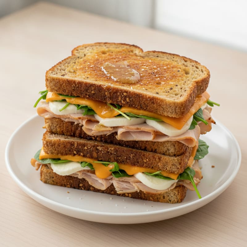 Triple-Decker Grilled Cheese Sandwich