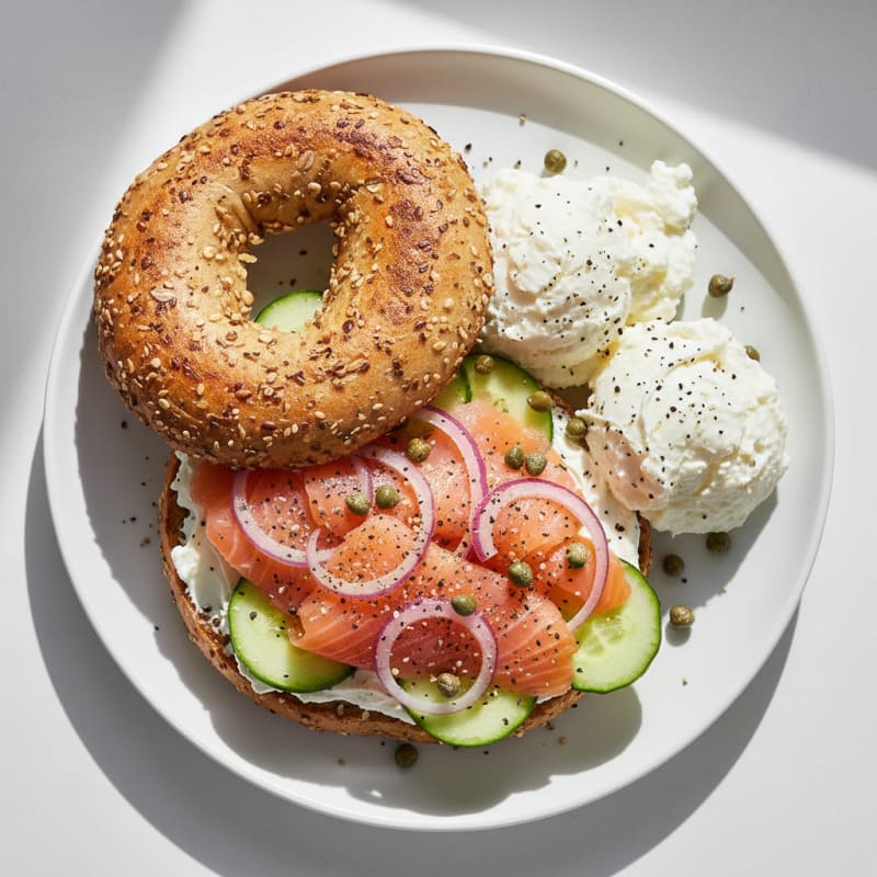 Protein-Packed Smoked Salmon Bagel