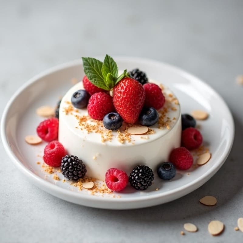 Silky Greek Yogurt Protein Mousse with Mixed Berries