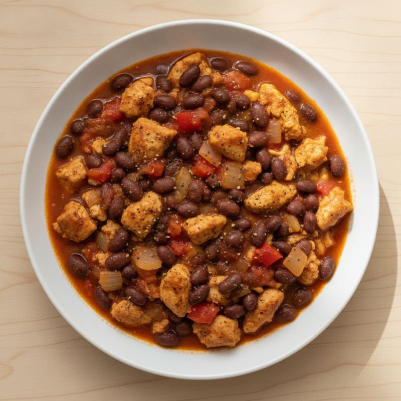 Ground Chicken Chili with Black Beans