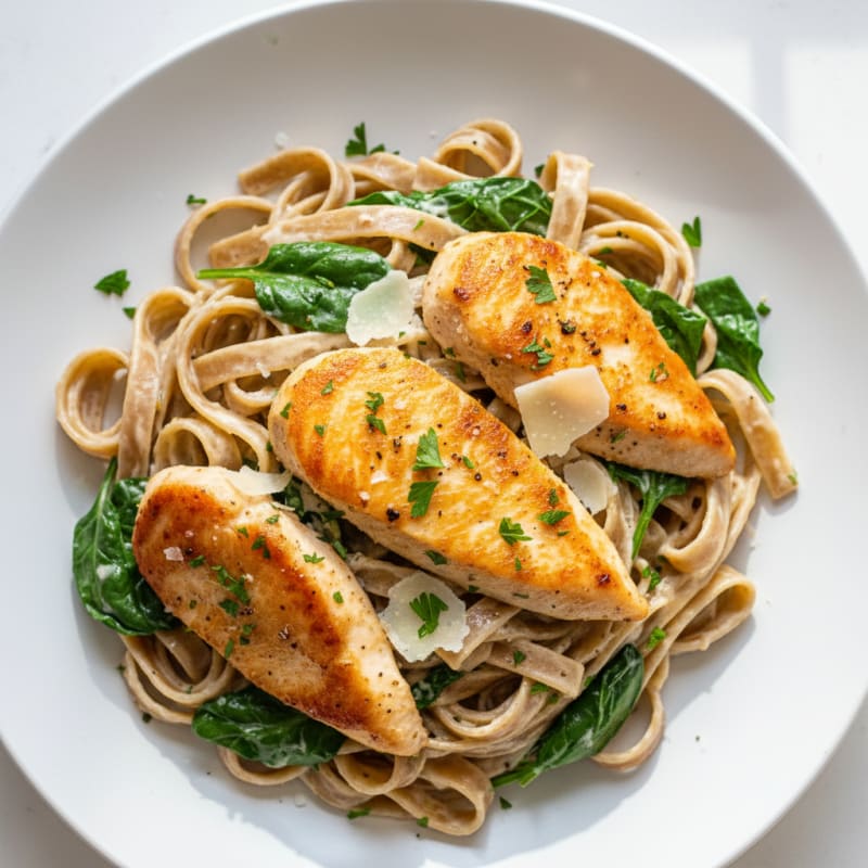 Lemon-Herb Chicken Fettuccine Alfredo