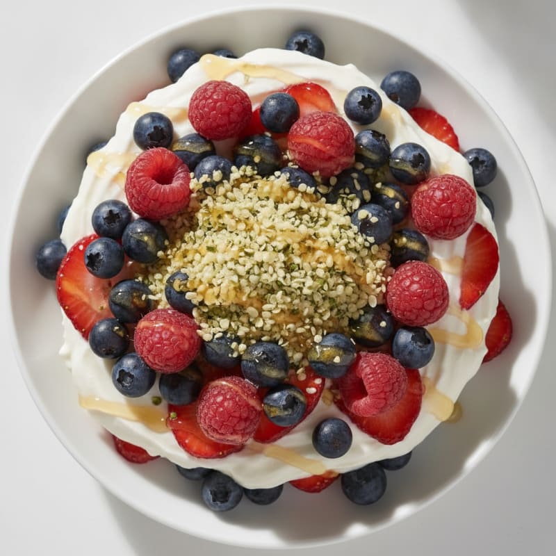 Greek Yogurt Protein Parfait with Mixed Berries