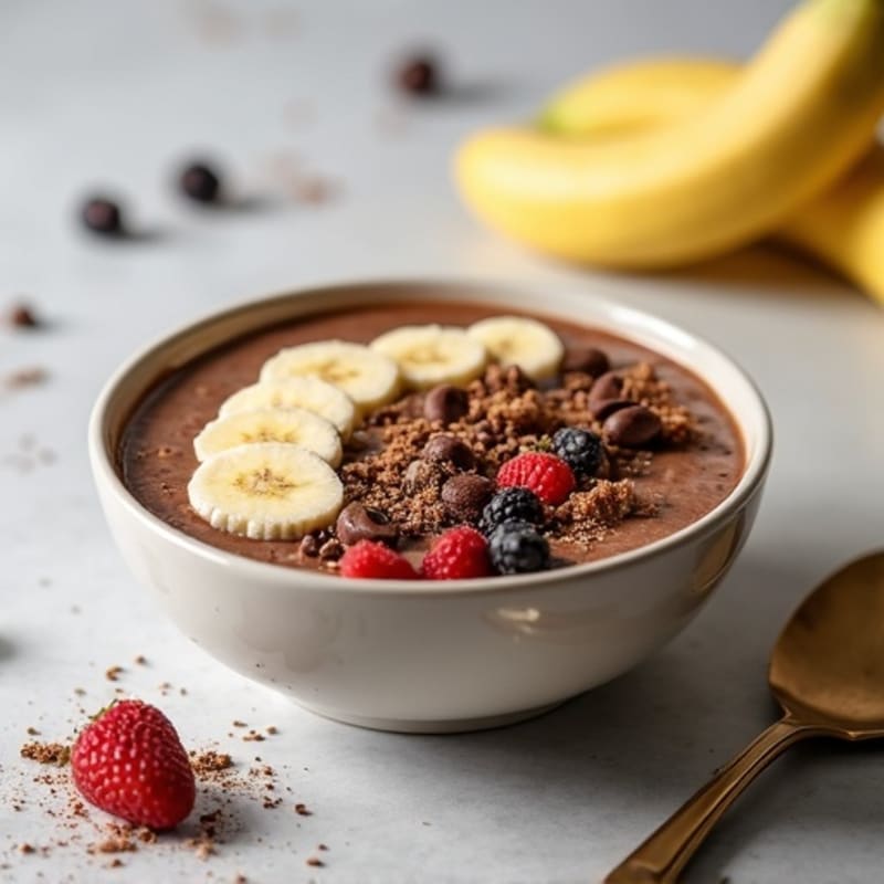 Decadent Fudgy Chocolate Protein Smoothie Bowl