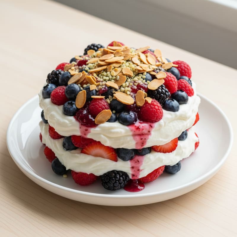 Creamy Greek Yogurt Protein Parfait with Mixed Berries