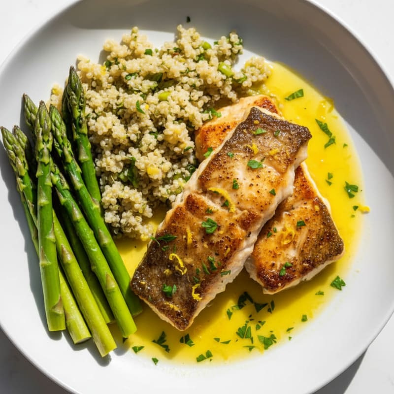 Pan-Seared Rockfish with Zesty Lemon-Herb Sauce