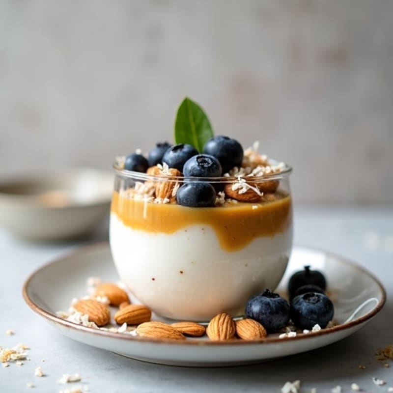 Greek Yogurt Protein Parfait with Almonds