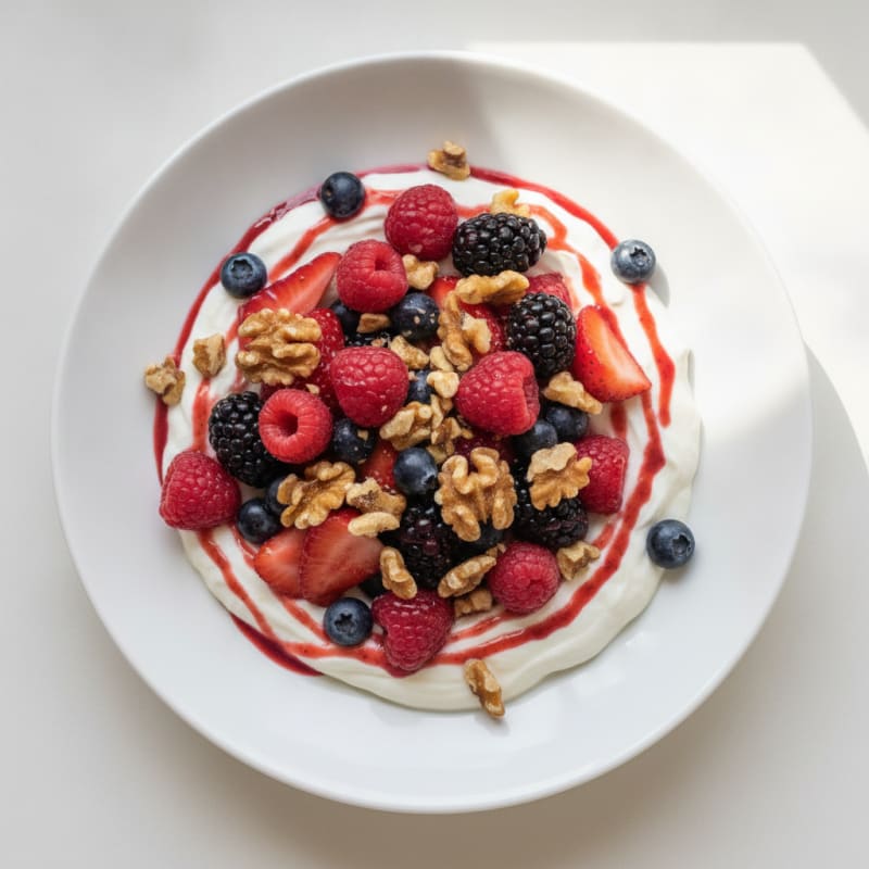 Creamy Greek Yogurt Protein Parfait with Mixed Berries