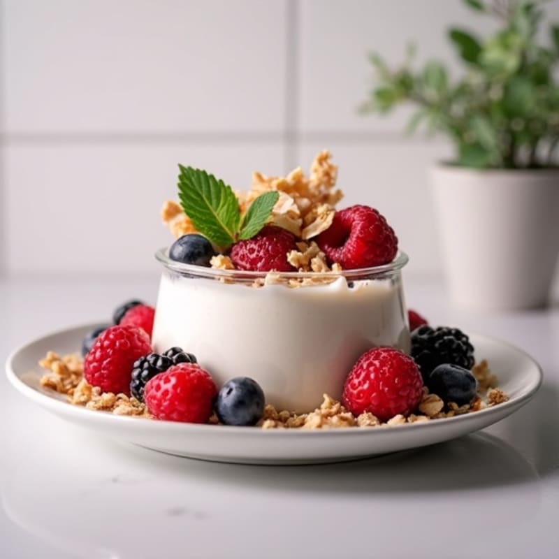 Creamy Protein Greek Yogurt with Mixed Berries