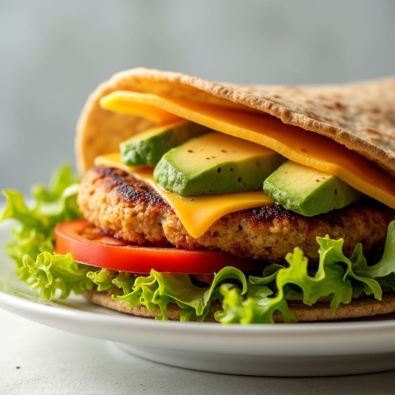 Crispy Veggie Burger Wrap