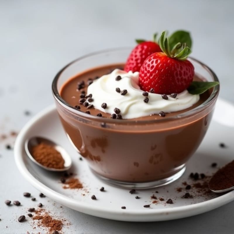 Silky Chocolate Protein Pudding with Greek Yogurt