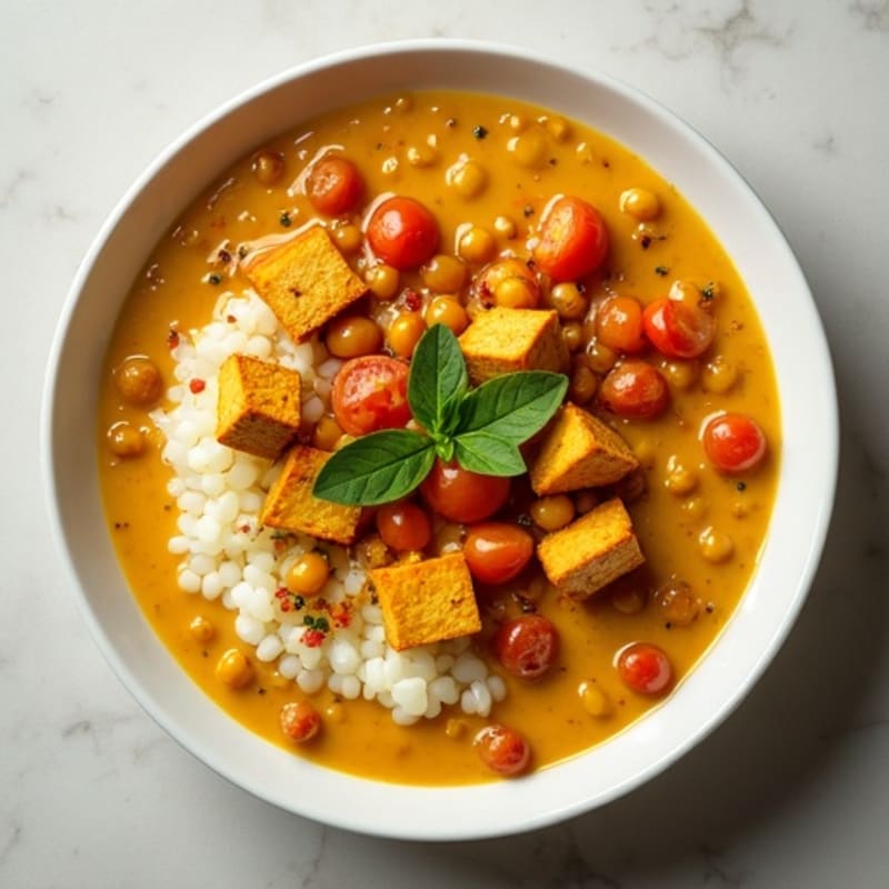 Creamy Coconut Red Lentil Dal with Turmeric