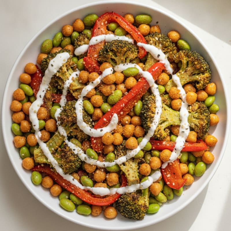Roasted Vegetable and Chickpea Bowl