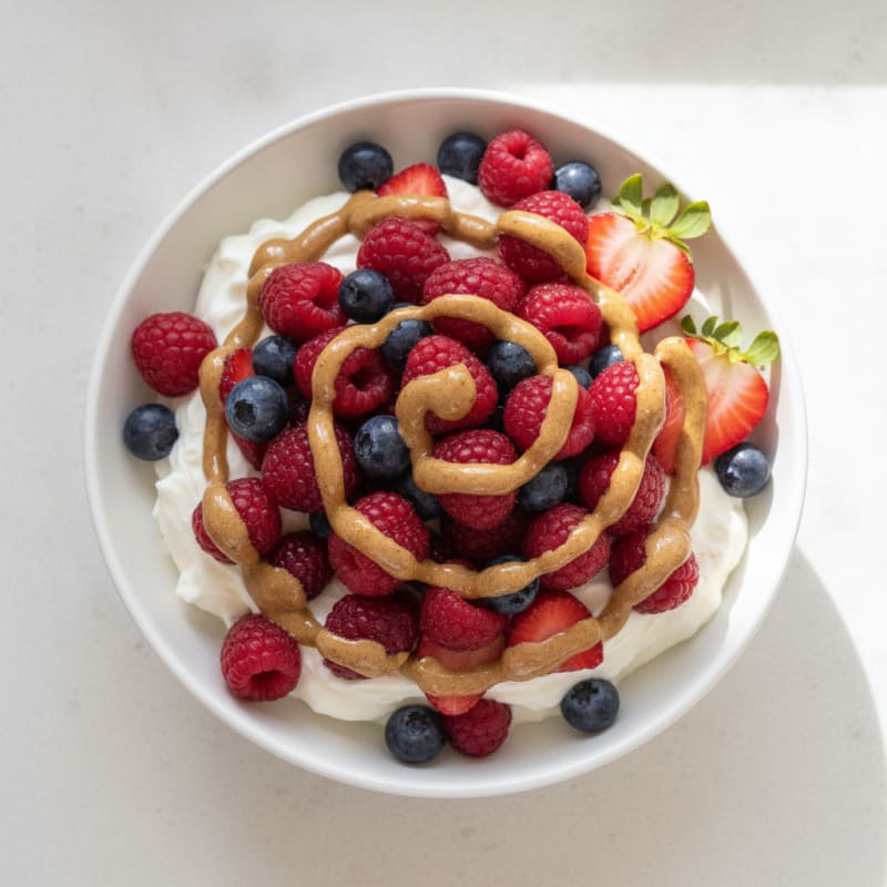 Greek Yogurt Protein Bowl with Berries and Almond Butter