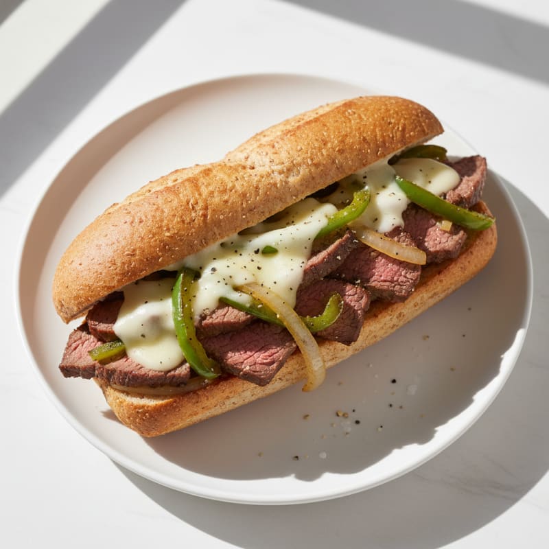 Classic Philly Cheesesteak Sandwich