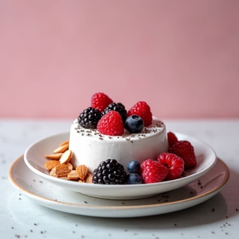 Silky Greek Yogurt Protein Mousse with Mixed Berries