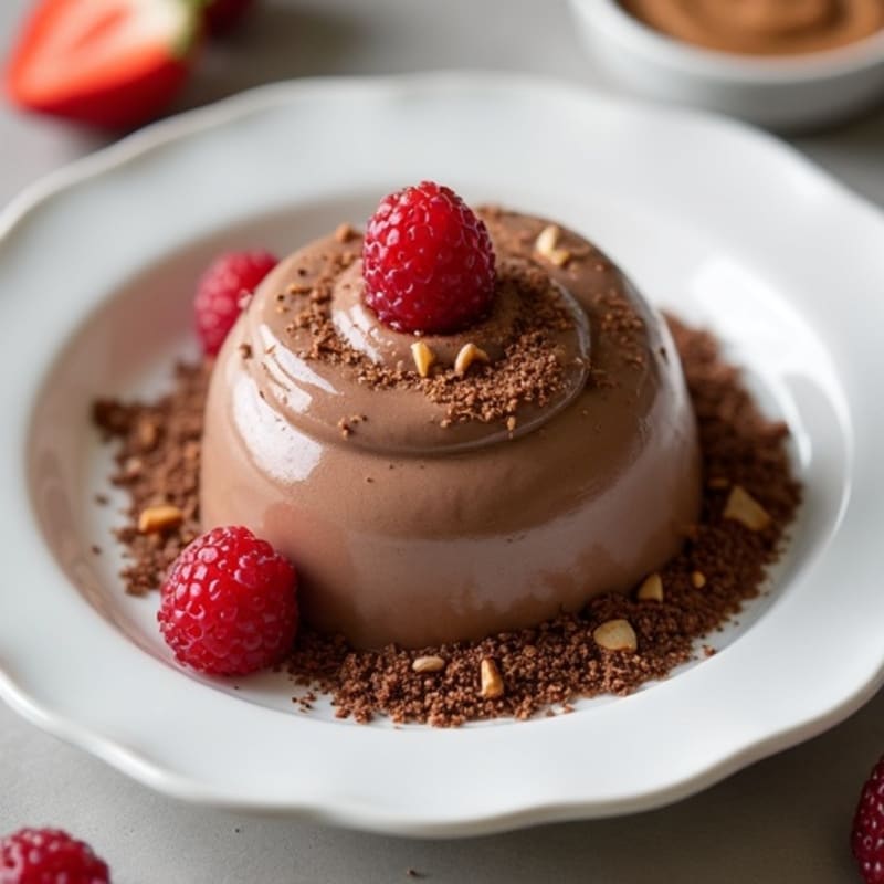 Silky Chocolate Protein Pudding with Almond Butter Swirl