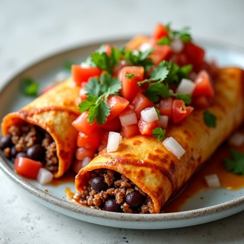 Lean Beef and Black Bean Enchiladas with Fresh Salsa