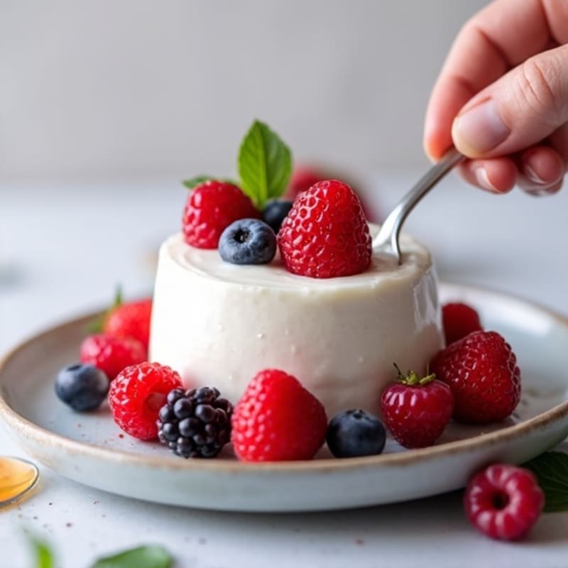 Silky Greek Yogurt Protein Mousse with Mixed Berries