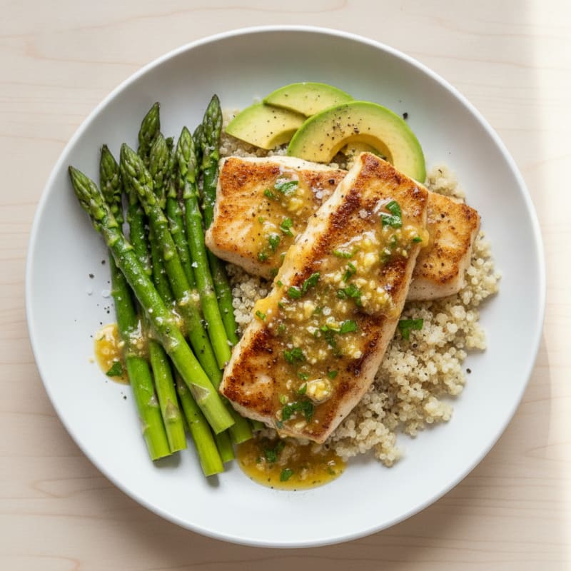 Pan-Seared Mahi with Lemon-Herb Sauce